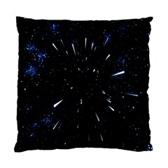 Space Warp Speed Hyperspace Through Starfield Nebula Space Star Line Light Hole Standard Cushion Case (one Side) by Mariart