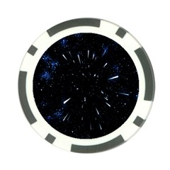 Space Warp Speed Hyperspace Through Starfield Nebula Space Star Line Light Hole Poker Chip Card Guard (10 Pack) by Mariart