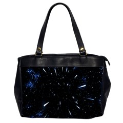 Space Warp Speed Hyperspace Through Starfield Nebula Space Star Line Light Hole Office Handbags (2 Sides) 