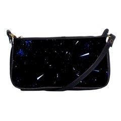 Space Warp Speed Hyperspace Through Starfield Nebula Space Star Line Light Hole Shoulder Clutch Bags