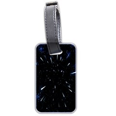 Space Warp Speed Hyperspace Through Starfield Nebula Space Star Line Light Hole Luggage Tags (two Sides) by Mariart