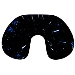 Space Warp Speed Hyperspace Through Starfield Nebula Space Star Line Light Hole Travel Neck Pillows by Mariart