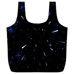 Space Warp Speed Hyperspace Through Starfield Nebula Space Star Line Light Hole Full Print Recycle Bags (l)  by Mariart