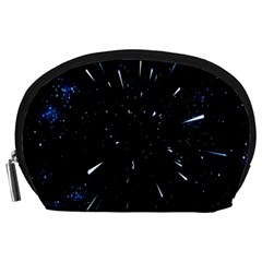 Space Warp Speed Hyperspace Through Starfield Nebula Space Star Line Light Hole Accessory Pouches (large)  by Mariart