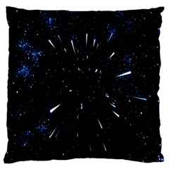 Space Warp Speed Hyperspace Through Starfield Nebula Space Star Line Light Hole Standard Flano Cushion Case (one Side) by Mariart