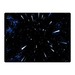 Space Warp Speed Hyperspace Through Starfield Nebula Space Star Line Light Hole Double Sided Flano Blanket (mini) 