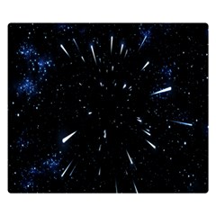 Space Warp Speed Hyperspace Through Starfield Nebula Space Star Line Light Hole Double Sided Flano Blanket (small)  by Mariart