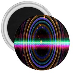 Spectrum Space Line Rainbow Hole 3  Magnets by Mariart