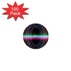 Spectrum Space Line Rainbow Hole 1  Mini Buttons (100 Pack) 