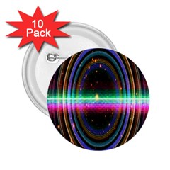 Spectrum Space Line Rainbow Hole 2 25  Buttons (10 Pack)  by Mariart