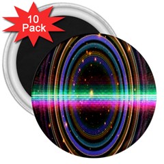 Spectrum Space Line Rainbow Hole 3  Magnets (10 Pack) 