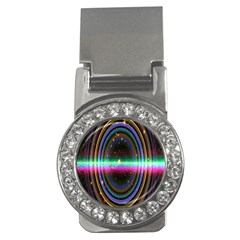 Spectrum Space Line Rainbow Hole Money Clips (cz)  by Mariart