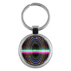 Spectrum Space Line Rainbow Hole Key Chains (round)  by Mariart