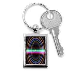 Spectrum Space Line Rainbow Hole Key Chains (rectangle) 