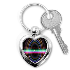 Spectrum Space Line Rainbow Hole Key Chains (heart) 