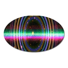 Spectrum Space Line Rainbow Hole Oval Magnet