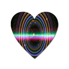 Spectrum Space Line Rainbow Hole Heart Magnet by Mariart