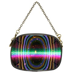 Spectrum Space Line Rainbow Hole Chain Purses (one Side)  by Mariart