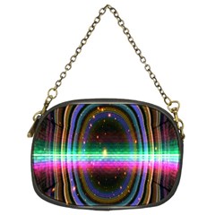 Spectrum Space Line Rainbow Hole Chain Purses (two Sides)  by Mariart