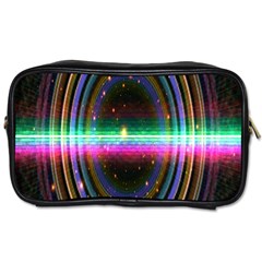 Spectrum Space Line Rainbow Hole Toiletries Bags by Mariart