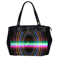 Spectrum Space Line Rainbow Hole Office Handbags (2 Sides)  by Mariart