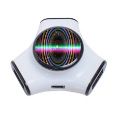 Spectrum Space Line Rainbow Hole 3-port Usb Hub by Mariart