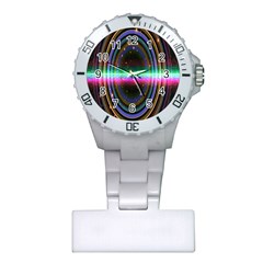 Spectrum Space Line Rainbow Hole Plastic Nurses Watch by Mariart