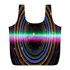 Spectrum Space Line Rainbow Hole Full Print Recycle Bags (l) 