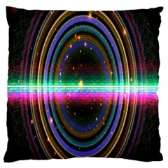 Spectrum Space Line Rainbow Hole Large Flano Cushion Case (one Side) by Mariart