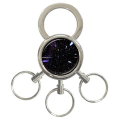 Space Warp Speed Hyperspace Through Starfield Nebula Space Star Hole Galaxy 3-ring Key Chains by Mariart