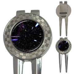 Space Warp Speed Hyperspace Through Starfield Nebula Space Star Hole Galaxy 3-in-1 Golf Divots by Mariart