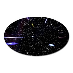 Space Warp Speed Hyperspace Through Starfield Nebula Space Star Hole Galaxy Oval Magnet