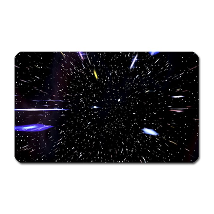 Space Warp Speed Hyperspace Through Starfield Nebula Space Star Hole Galaxy Magnet (Rectangular)