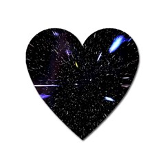 Space Warp Speed Hyperspace Through Starfield Nebula Space Star Hole Galaxy Heart Magnet by Mariart