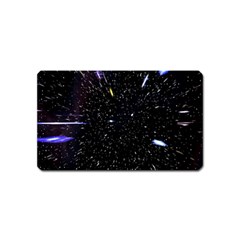 Space Warp Speed Hyperspace Through Starfield Nebula Space Star Hole Galaxy Magnet (name Card) by Mariart