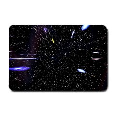 Space Warp Speed Hyperspace Through Starfield Nebula Space Star Hole Galaxy Small Doormat  by Mariart