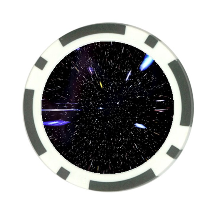 Space Warp Speed Hyperspace Through Starfield Nebula Space Star Hole Galaxy Poker Chip Card Guard (10 pack)