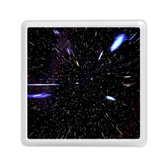 Space Warp Speed Hyperspace Through Starfield Nebula Space Star Hole Galaxy Memory Card Reader (square)  by Mariart