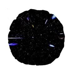 Space Warp Speed Hyperspace Through Starfield Nebula Space Star Hole Galaxy Standard 15  Premium Round Cushions by Mariart