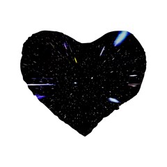 Space Warp Speed Hyperspace Through Starfield Nebula Space Star Hole Galaxy Standard 16  Premium Heart Shape Cushions by Mariart