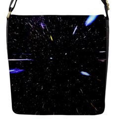 Space Warp Speed Hyperspace Through Starfield Nebula Space Star Hole Galaxy Flap Messenger Bag (s) by Mariart