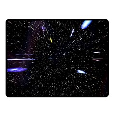 Space Warp Speed Hyperspace Through Starfield Nebula Space Star Hole Galaxy Double Sided Fleece Blanket (small) 