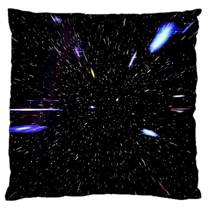 Space Warp Speed Hyperspace Through Starfield Nebula Space Star Hole Galaxy Standard Flano Cushion Case (Two Sides)