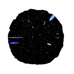 Space Warp Speed Hyperspace Through Starfield Nebula Space Star Hole Galaxy Standard 15  Premium Flano Round Cushions by Mariart