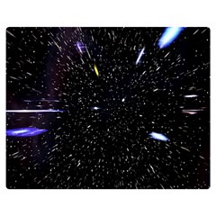 Space Warp Speed Hyperspace Through Starfield Nebula Space Star Hole Galaxy Double Sided Flano Blanket (medium)  by Mariart