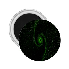 Space Green Hypnotizing Tunnel Animation Hole Polka Green 2 25  Magnets by Mariart