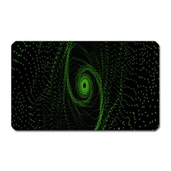 Space Green Hypnotizing Tunnel Animation Hole Polka Green Magnet (rectangular)