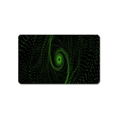 Space Green Hypnotizing Tunnel Animation Hole Polka Green Magnet (name Card)