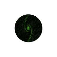 Space Green Hypnotizing Tunnel Animation Hole Polka Green Golf Ball Marker by Mariart