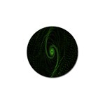 Space Green Hypnotizing Tunnel Animation Hole Polka Green Golf Ball Marker (4 pack) Front